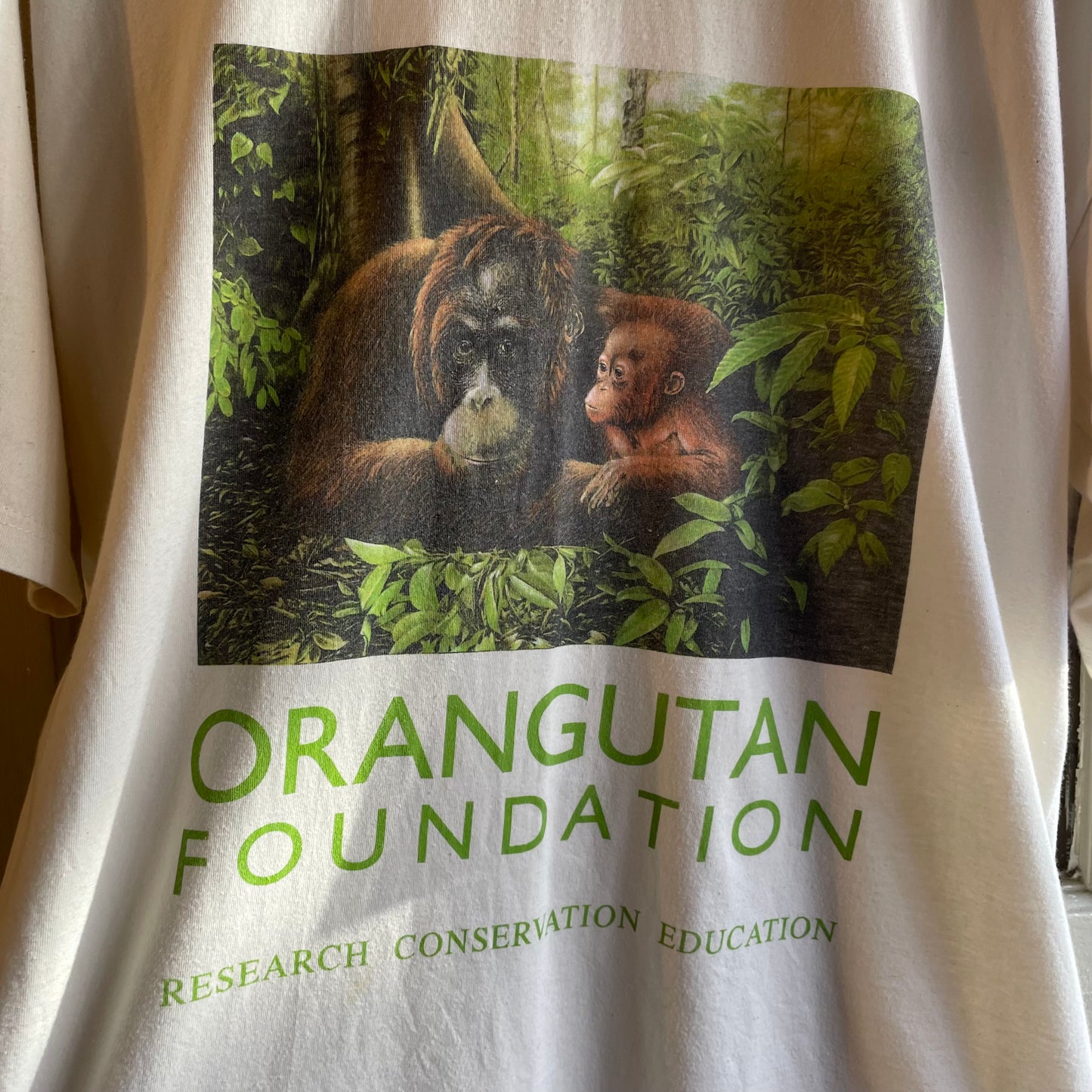 1990s White Orangutan Foundation Graphic T-shirt