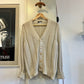 1970s Cream Italian Mohair Knitted Cardigan Jumper