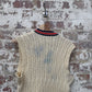 1970s Cream Cricket Knitted Tank Top Jumper