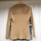 1970s Italian Suede Patchwork Zip Up Knitted Jacket