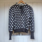 1970s Balloon Sleeve Polka Dot Knitted Jumper