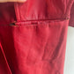 1970s Red Leather Button Long Jacket