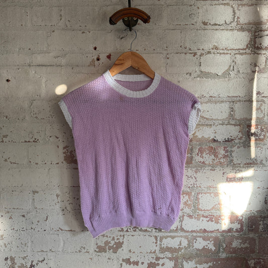 1970s Purple Cotton Knitted T-Shirt