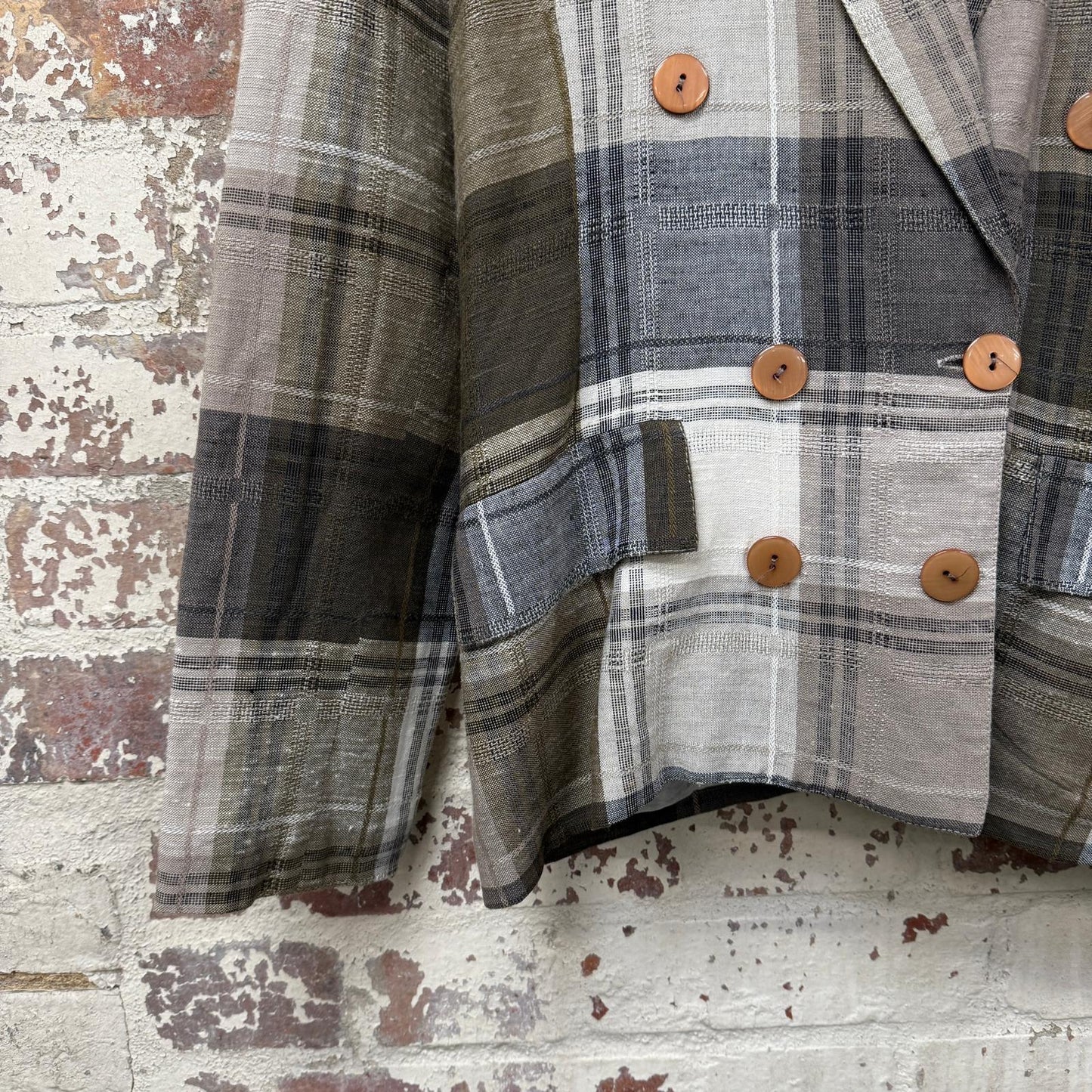 1970s Checkered Womens Blazer