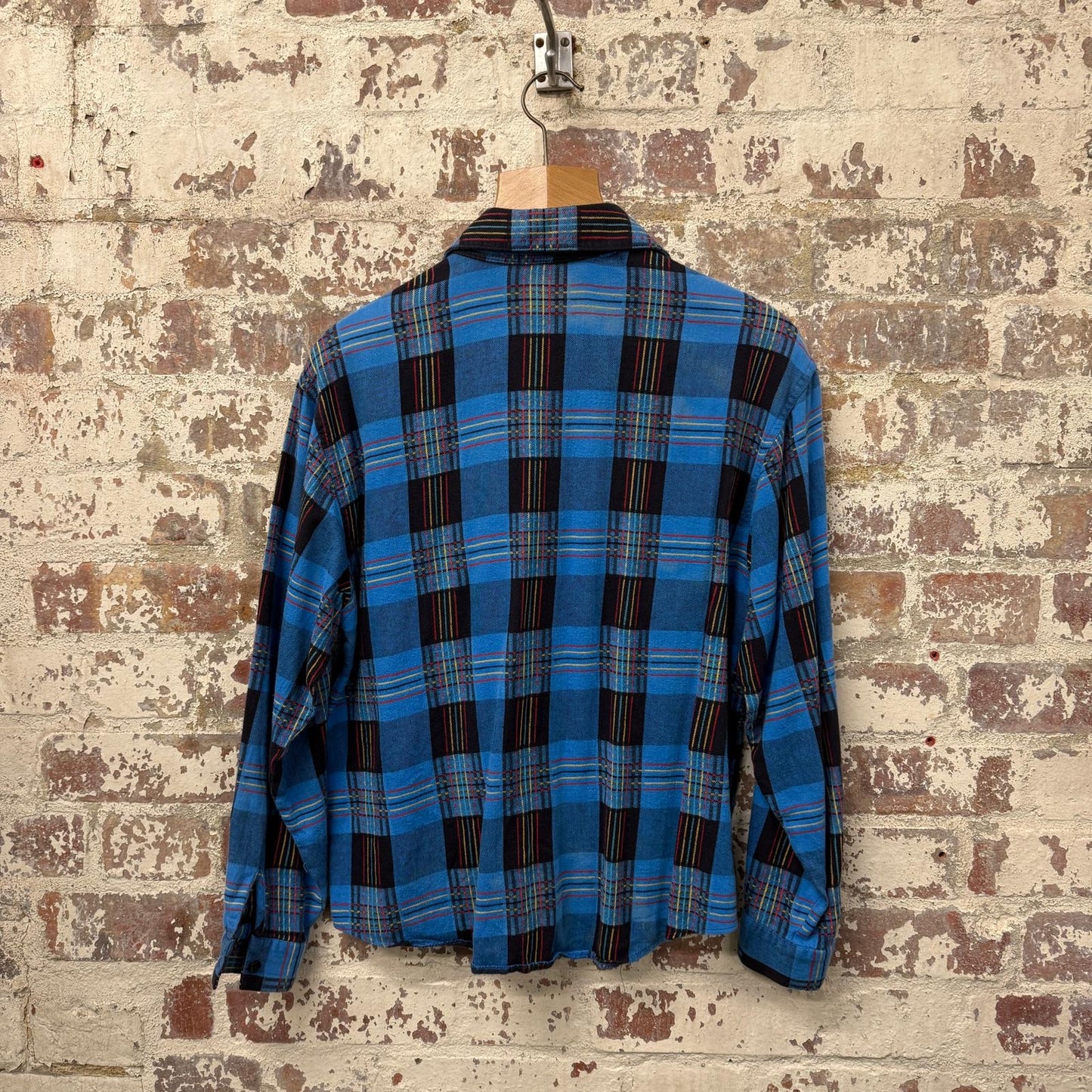1980s Blue St Michaels Checkered Button Up Shirt