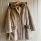1950s Beige Faux Fur Teddy Boy Coat