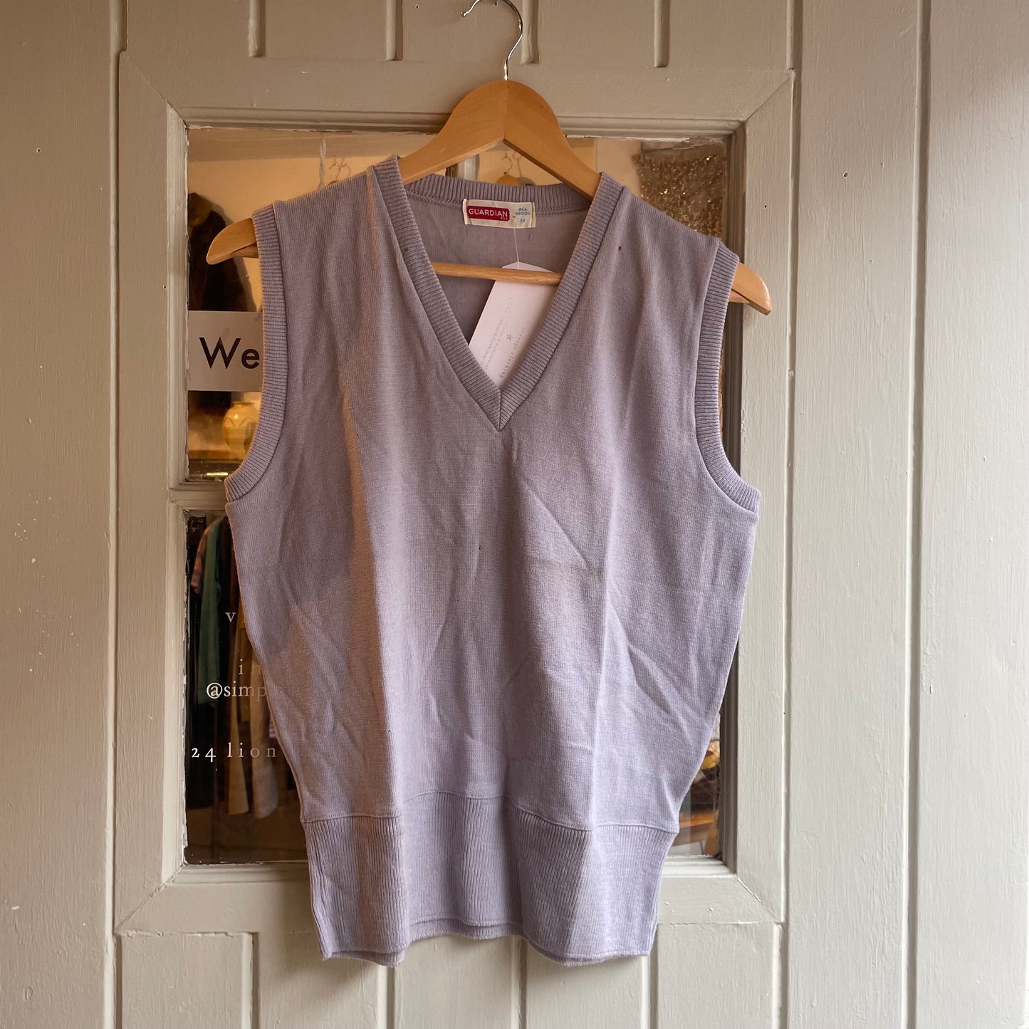 1940s Grey Wool Knitted Tank Top Jumper