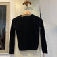 1970s Black Button Up Knitted Cardigan Jumper
