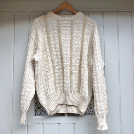 1970s Cream Knitted Jumper