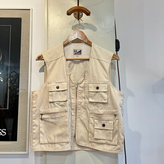 1970s Cream Tactical Gilet Vest
