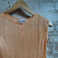 1960s British Rayon Orange Vest Blouse