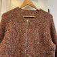 1970s Brown Wool Knitted Zip Up Cardigan Jumper