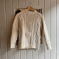1980s Wool Cream Cable Knitted Jumper