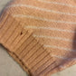 1960s Italian Peach Knitted Stripe Shirt Top