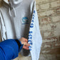 1990s White Dolphins Graphic Hoodie Jumper