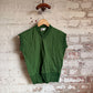 1950s Green Knitted Wool Tank Top Jumper