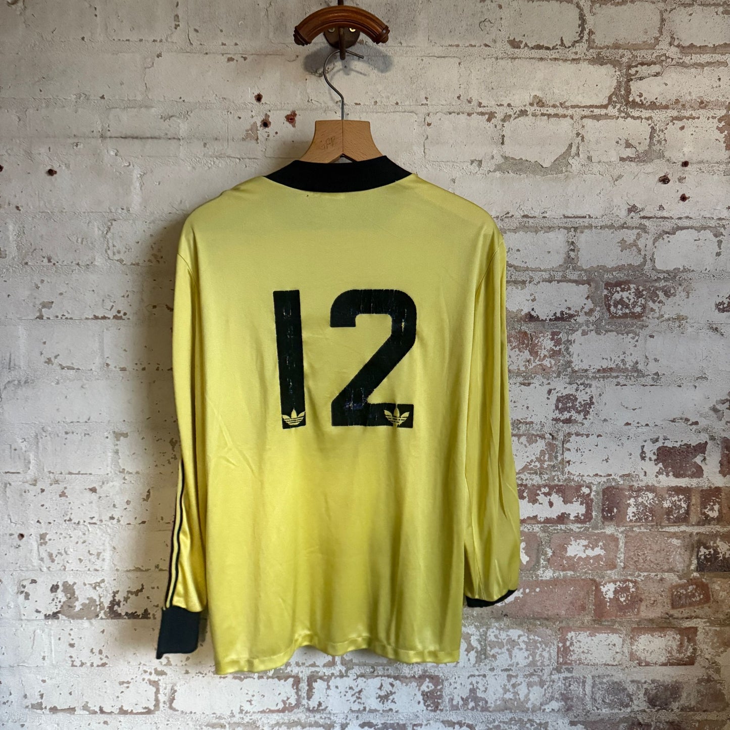 1980s Yellow Adidas Ventex Football Shirt
