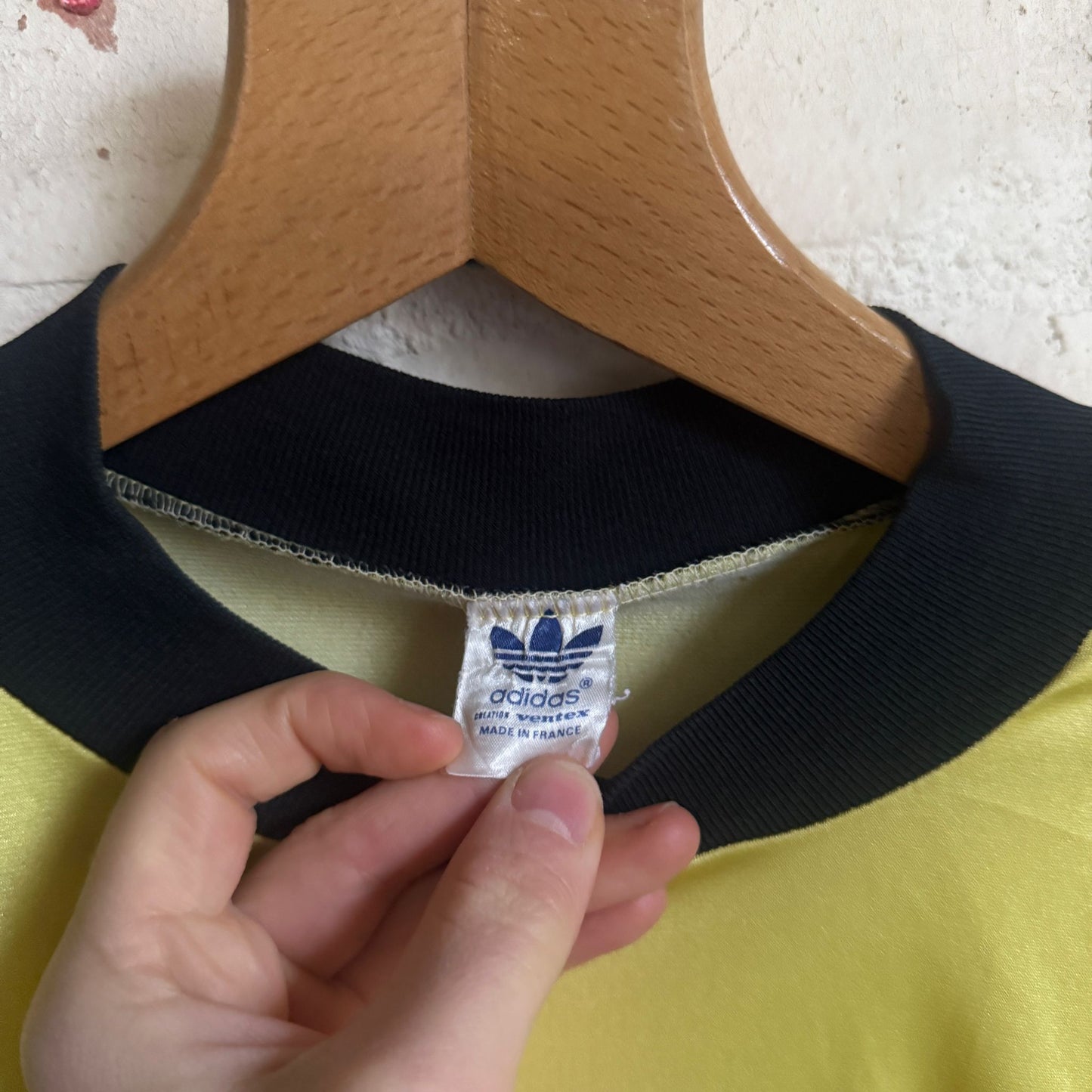 1980s Yellow Adidas Ventex Football Shirt