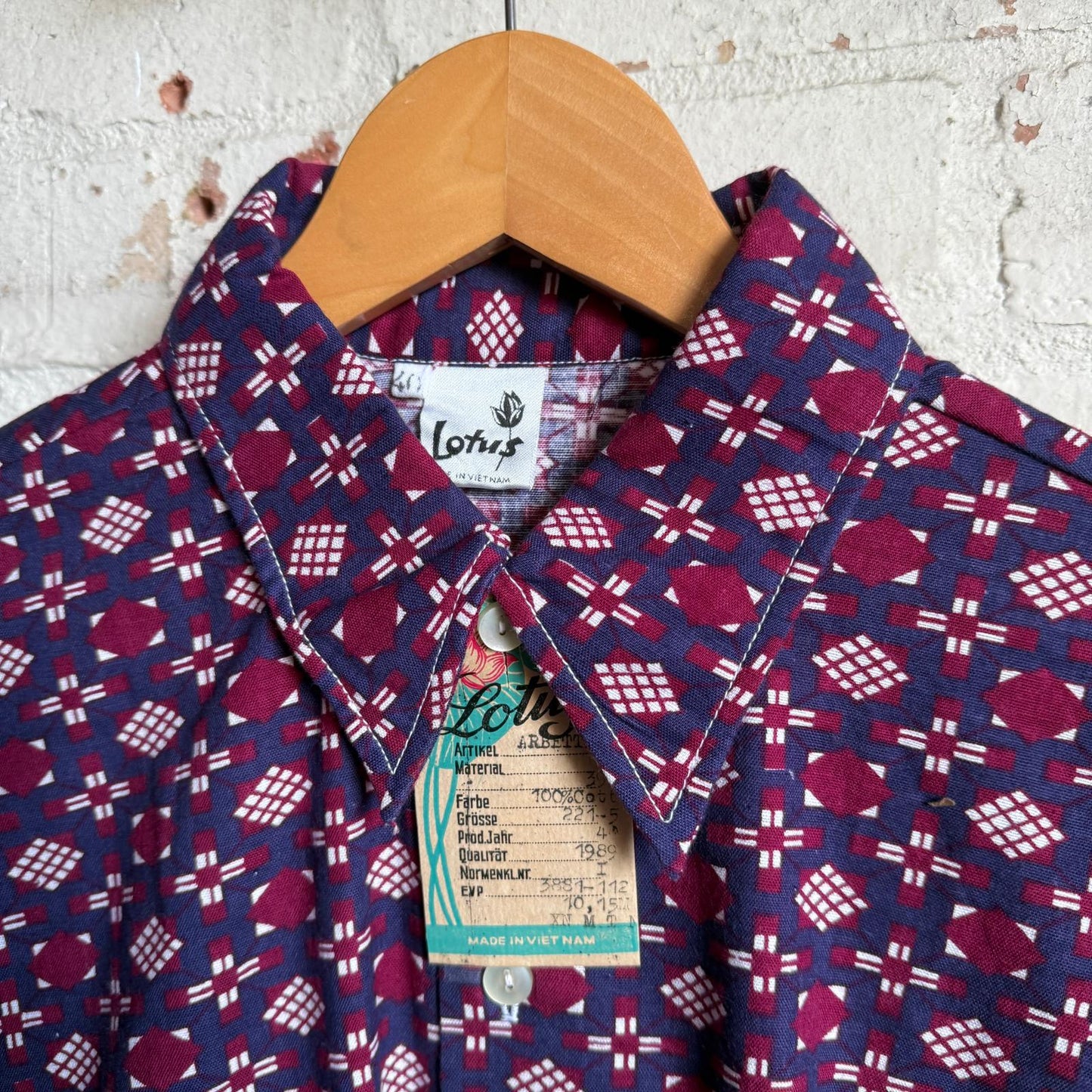 1970s Patterned Button Up Shirt