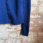 1960s Blue Button Knitted Cardigan Jumper
