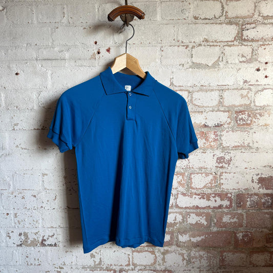 1960s Blue Mod British Polo Shirt