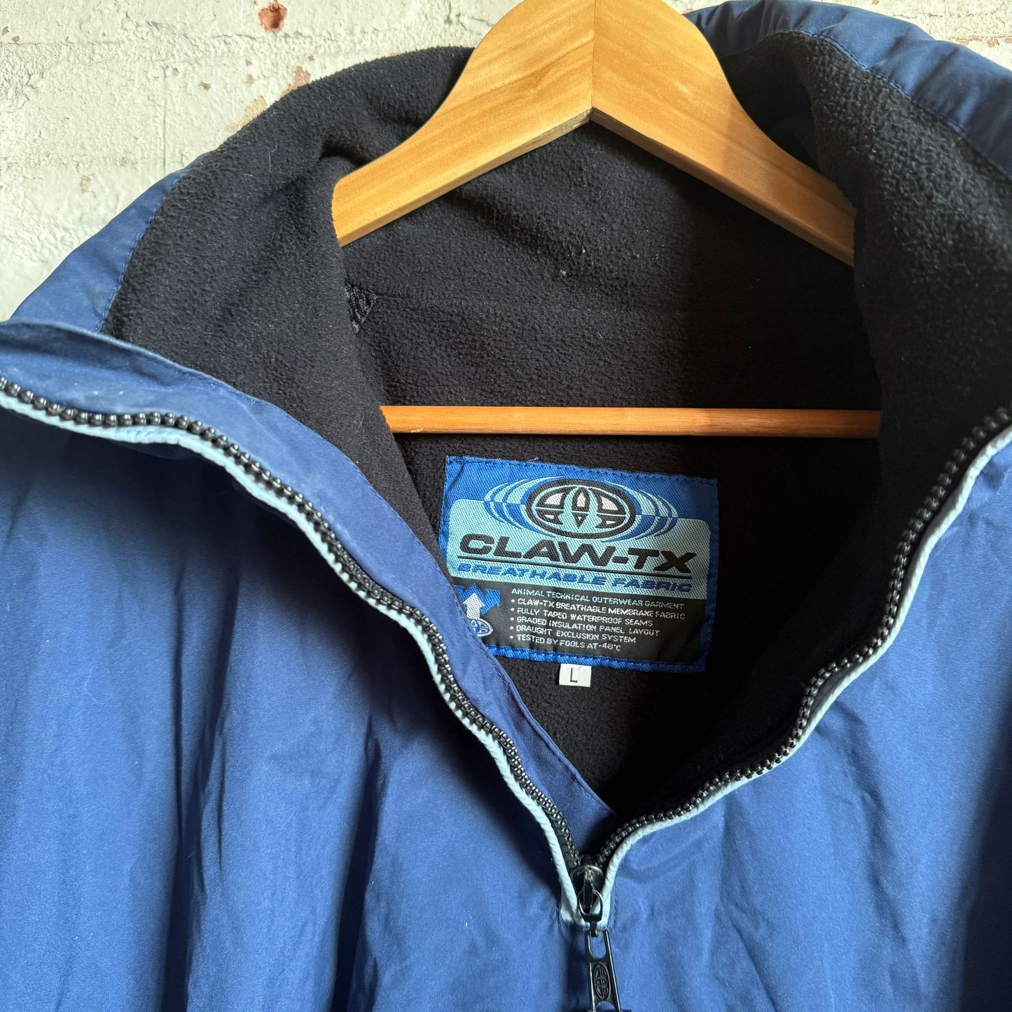 1990s Navy Animal Surf Pullover Jacket