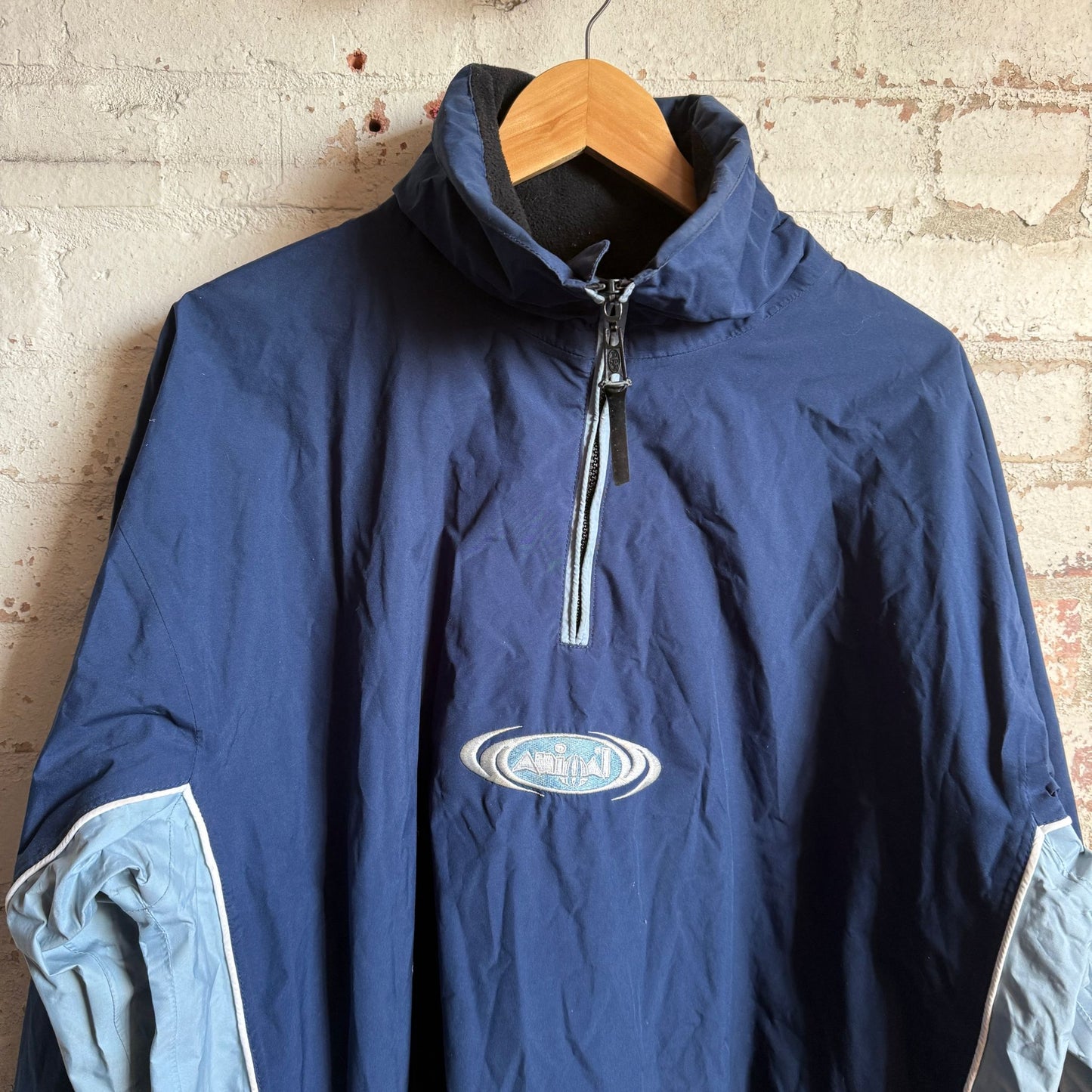 1990s Navy Animal Surf Pullover Jacket