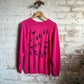1980s Pink Graphic Cat Sweatshirt