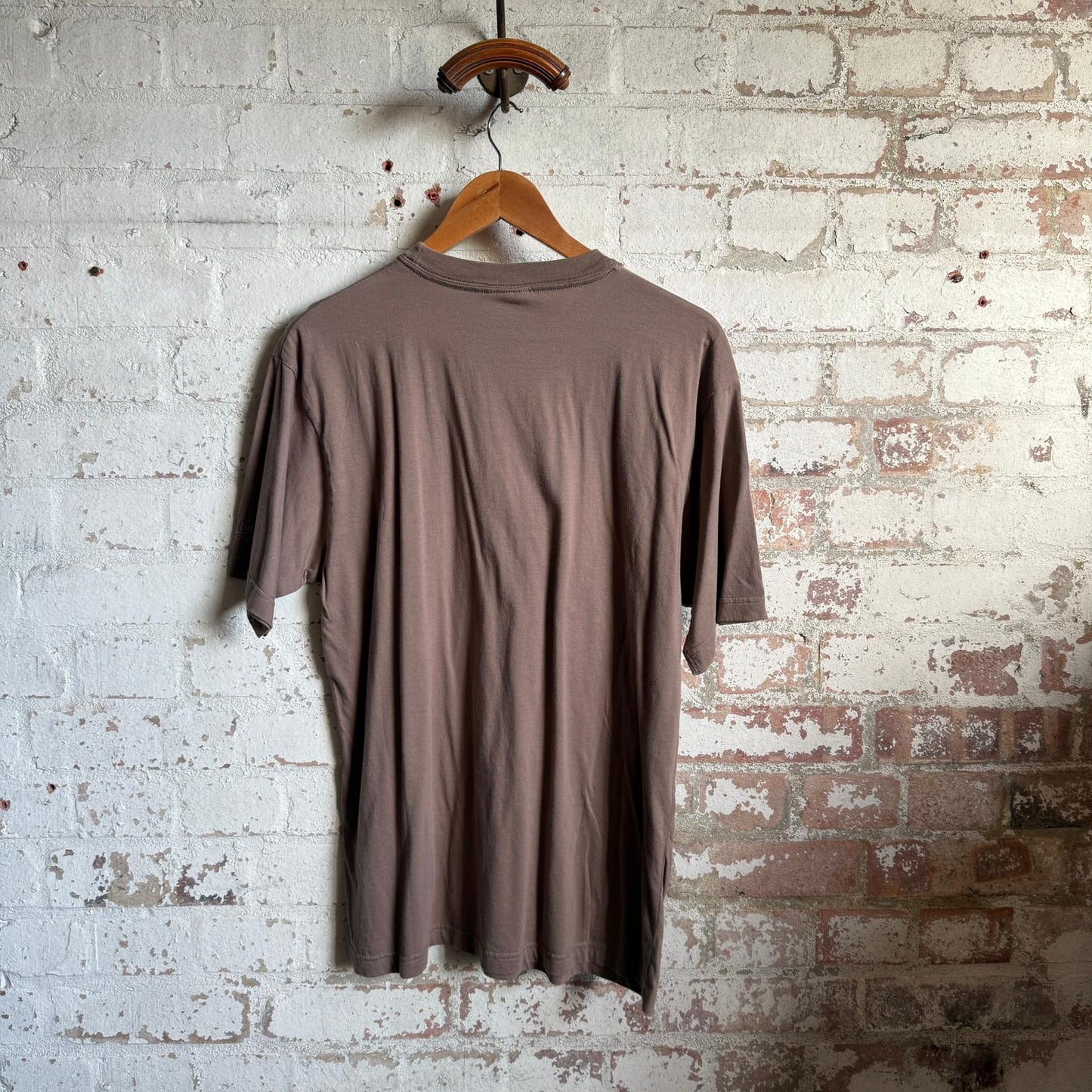 1990s Brown Blank Cotton T-shirt