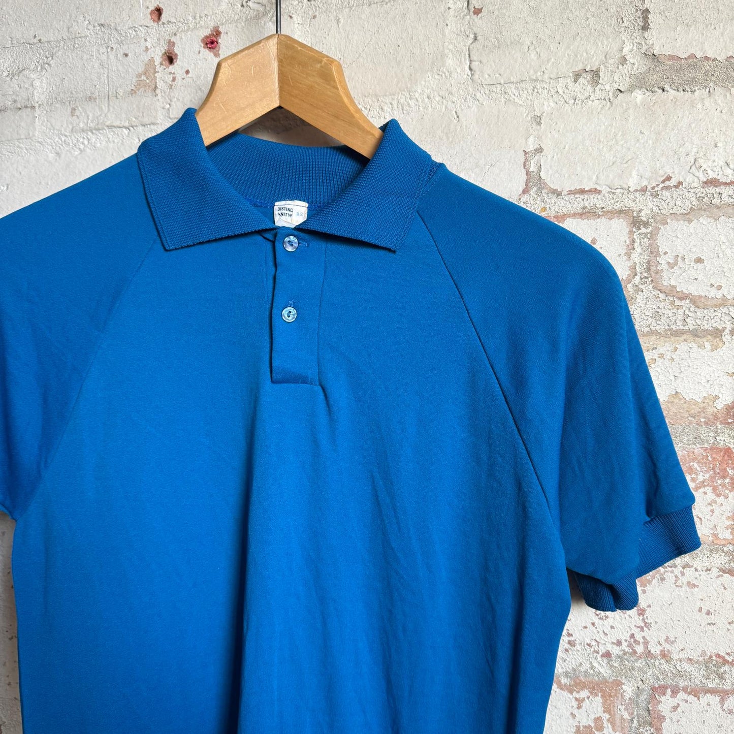 1960s Blue Mod British Polo Shirt