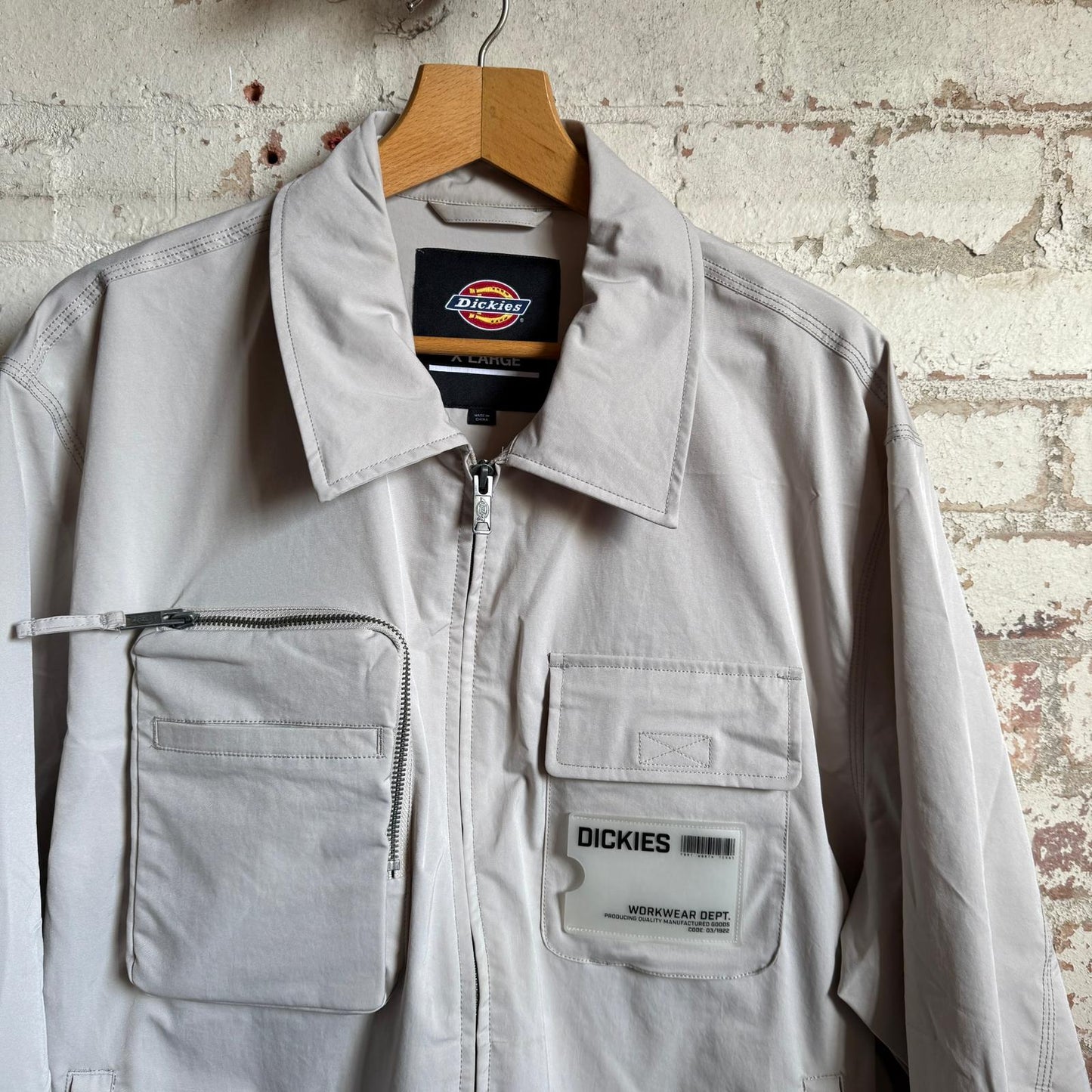 Beige Dickies Work Style Harrington Jacket