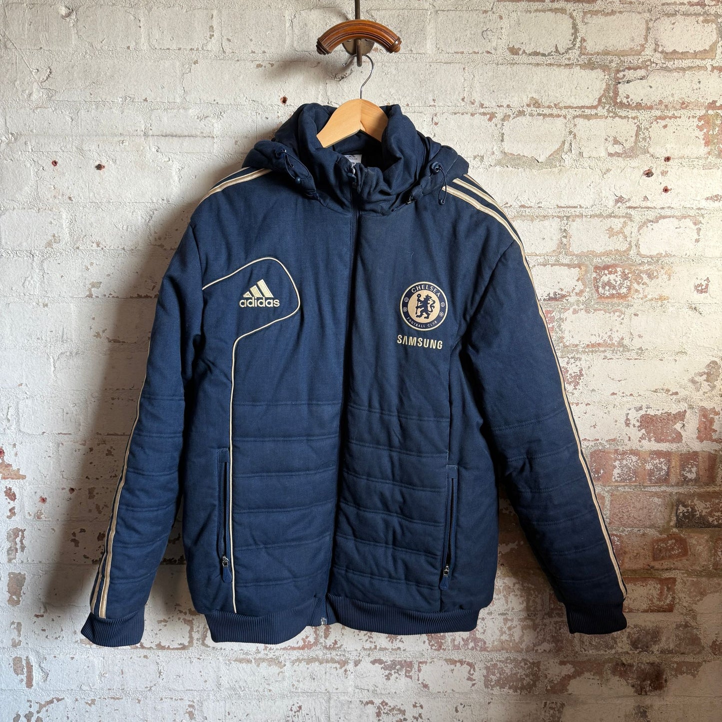 2000s Navy Vintage Adidas Chelsea Puffer Jacket Coat