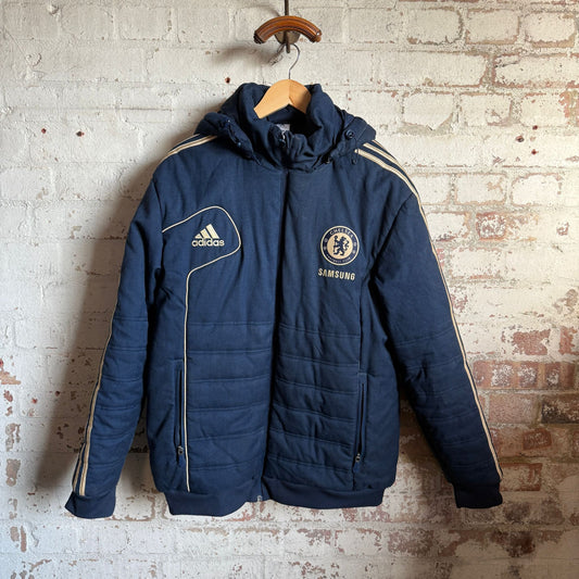 2000s Navy Vintage Adidas Chelsea Puffer Jacket Coat