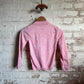 1970s Pink Graphic Flock Print Sweatshirt