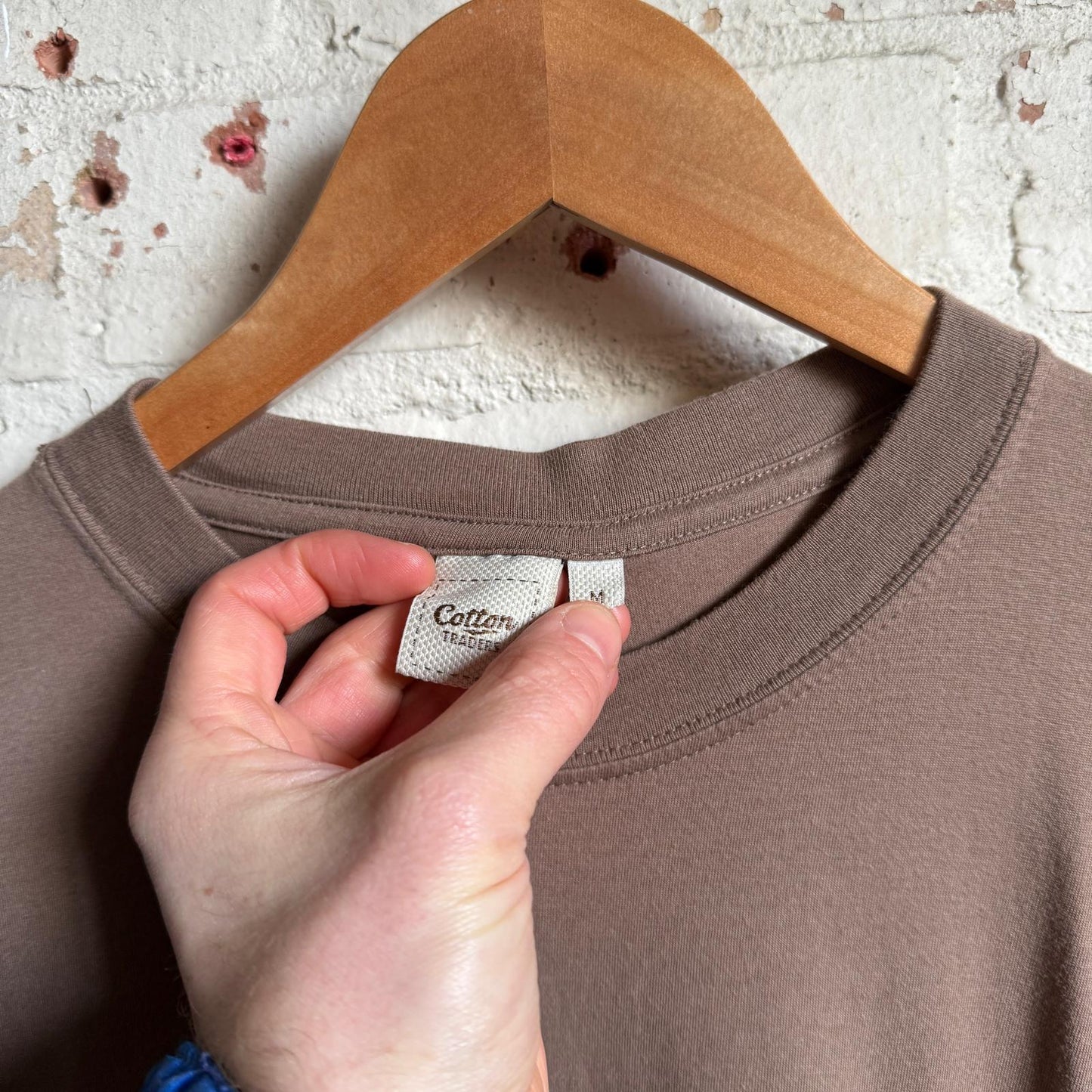 1990s Brown Blank Cotton T-shirt
