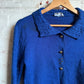 1960s Blue Button Knitted Cardigan Jumper