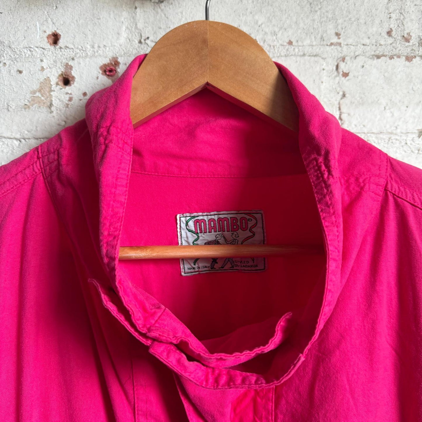 1980s Pink Cotton Design Bomber Jacket