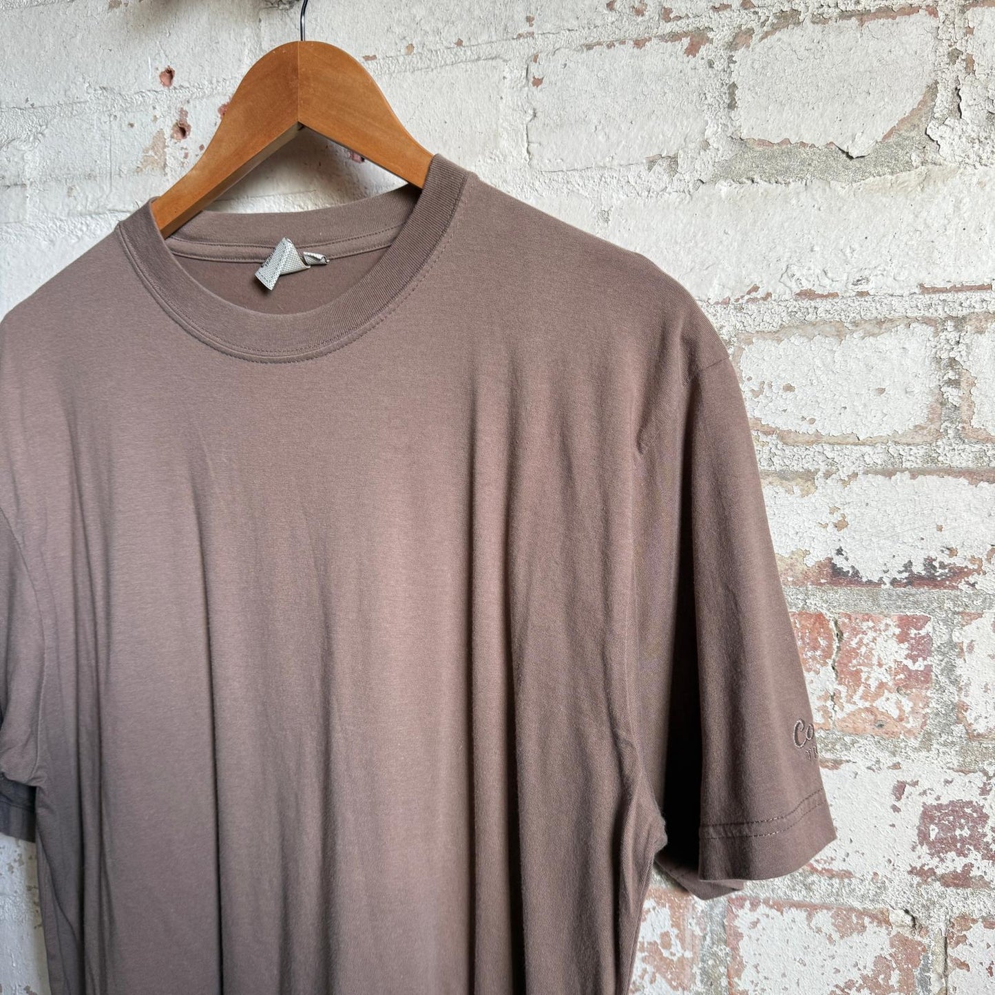 1990s Brown Blank Cotton T-shirt