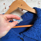 1960s Blue Button Knitted Cardigan Jumper