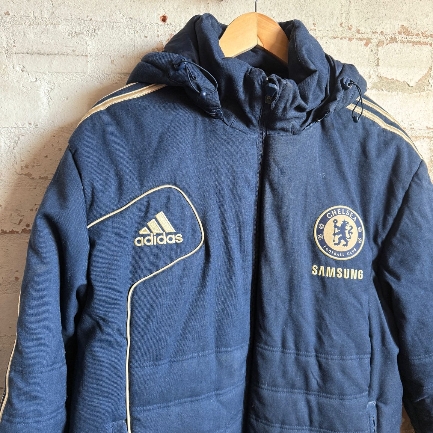2000s Navy Vintage Adidas Chelsea Puffer Jacket Coat