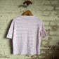 1970s Pink Stripe Blouse Top T-Shirt