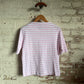 1970s Pink Stripe Blouse Top T-Shirt