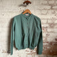 1960s Green Knitted Cardigan Jumper