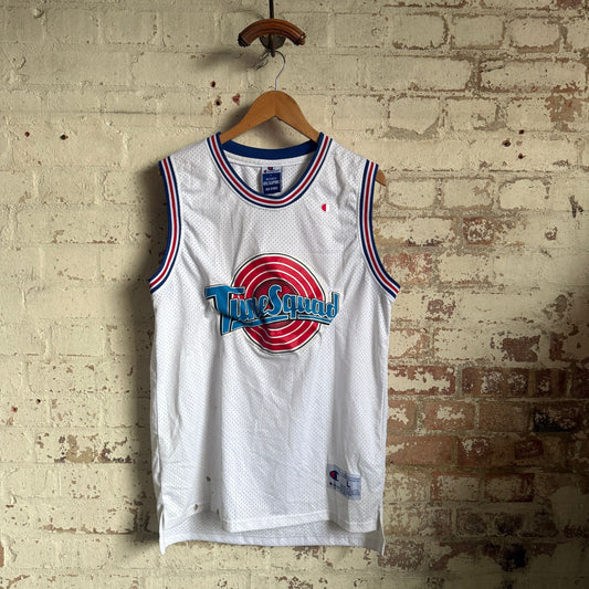 1990s White Champion Looney Tunes Basketball Jersey
