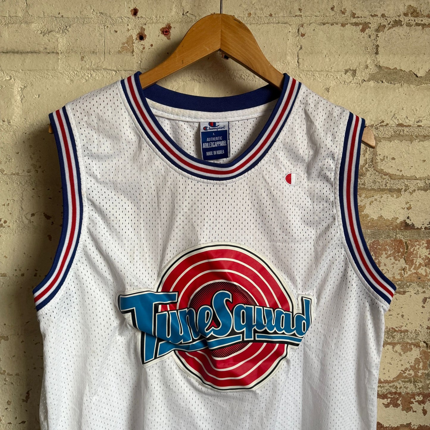 1990s White Champion Looney Tunes Basketball Jersey