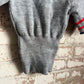 1970s Grey Unusual Stripe Knitted Top Blouse