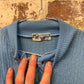 1970s Baby Blue Knitted Top