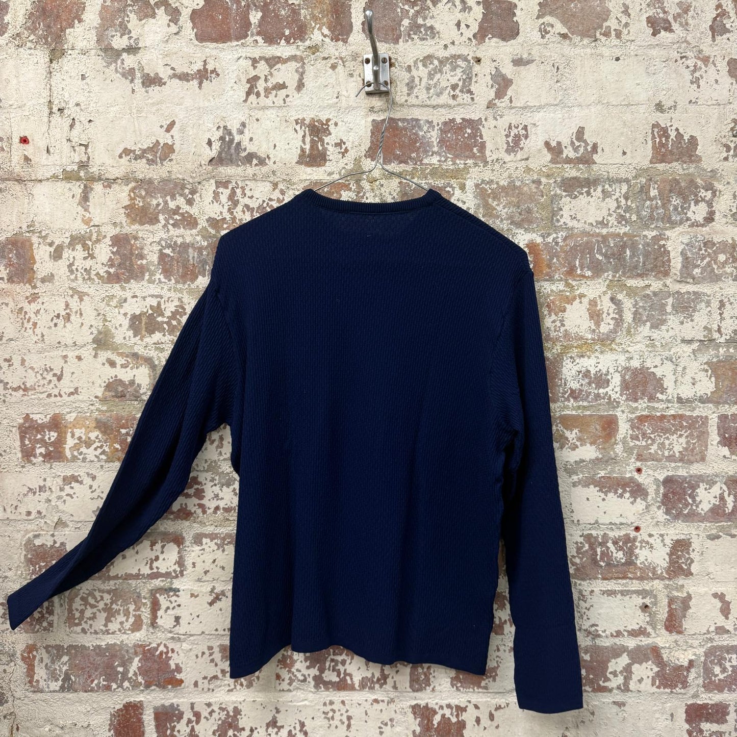 1970s Navy Knitted Long Sleeve Jumper