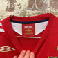 2007-2009 Red Umbro England Away Football Shirt