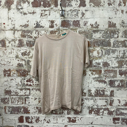 1960s Beige Knitted Rayon T-shirt